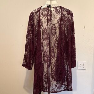 Daytrip Burgundy Lace Kimono